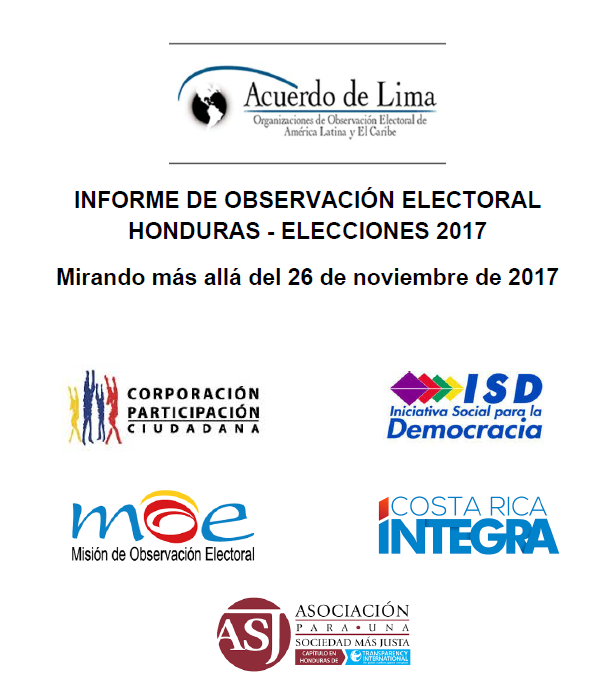 Informe de Observación Electoral Honduras – Elecciones 2017