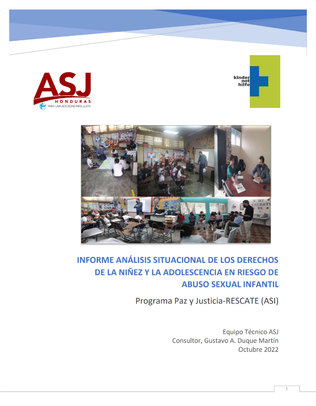 INFORME ANÁLISIS SITUACIONAL DE LOS DERECHOS DE LA NIÑEZ Y LA ADOLESCENCIA EN RIESGO DE ABUSO SEXUAL INFANTIL