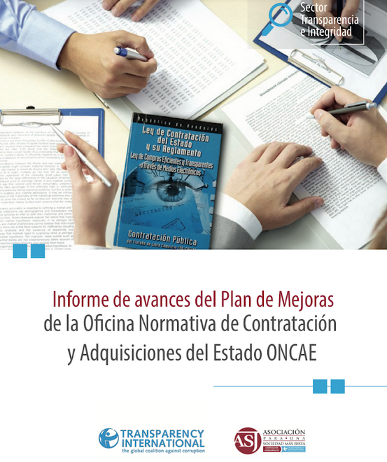 Informe de avances de plan de mejoras de la Oficina Normativa de Contración y Adquisiciones del Estado ONCAE