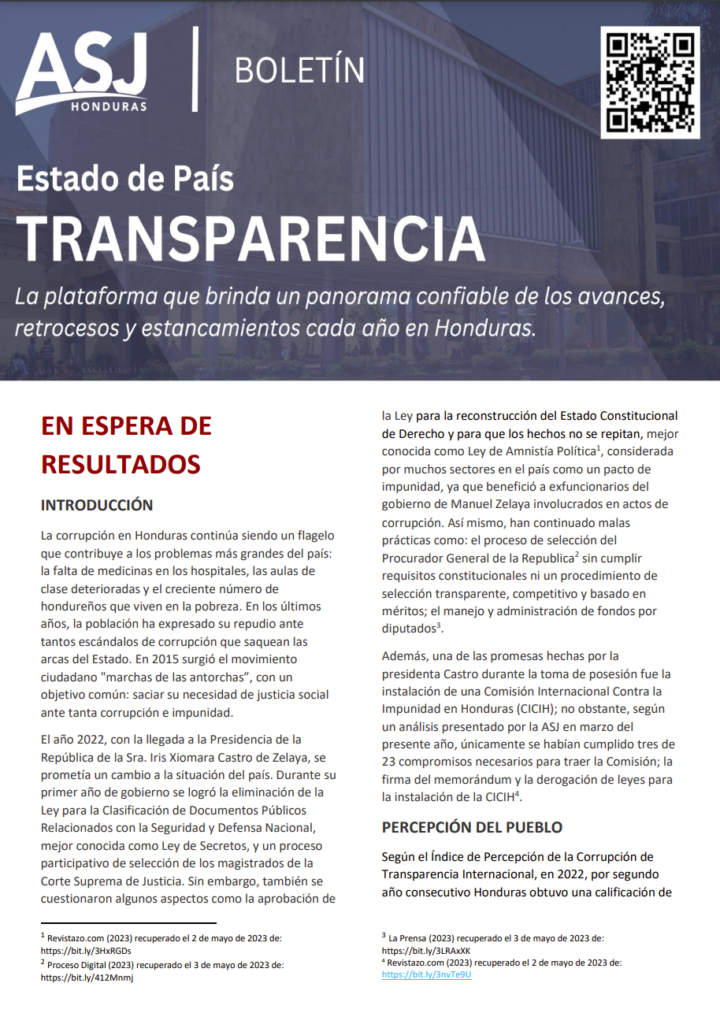 Estado de País 2023: Transparencia