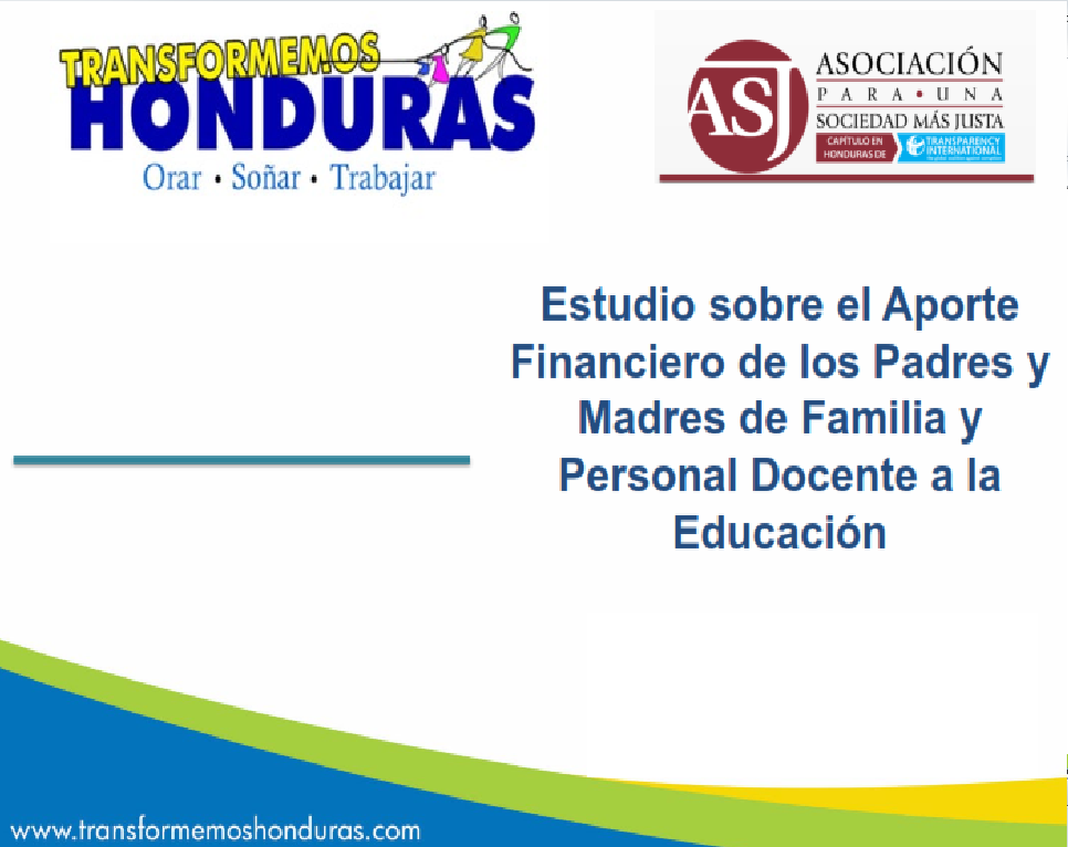 Presentación del estudio sobre el aporte financiero de los padres y madres de familia y personal docente a la educación