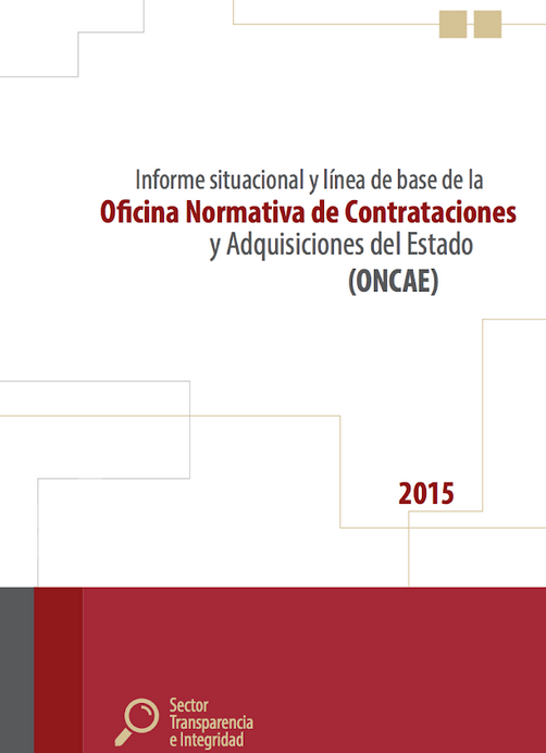 Informe situacional y línea de base de la Oficina Normativa de Contrataciones y Adquisiciones del Estado (ONCAE)