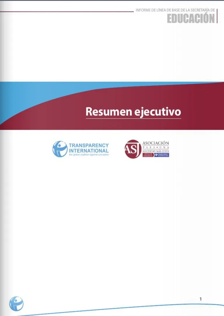 Resumen ejecutivo: informe de la línea base de la Secretaría de Educación