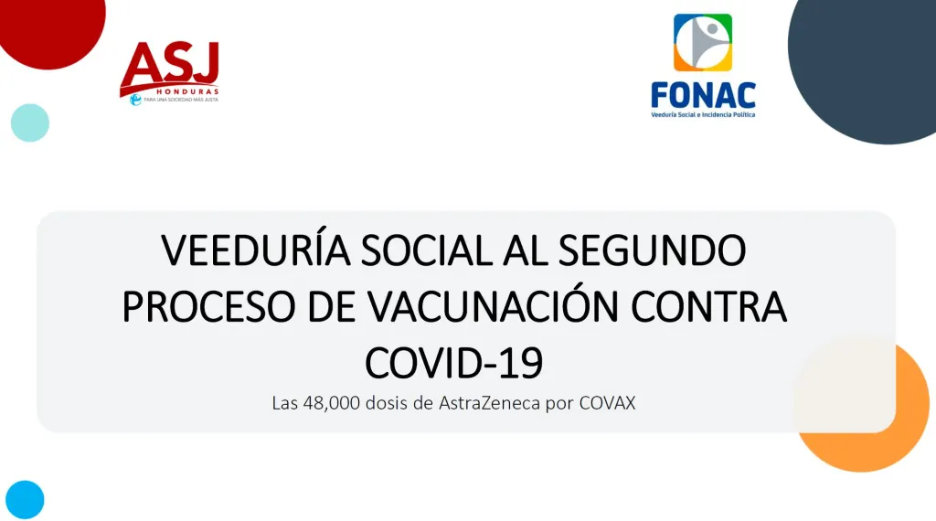 Resumen de la veeduría social al segundo proceso de vacunación contra COVID-19