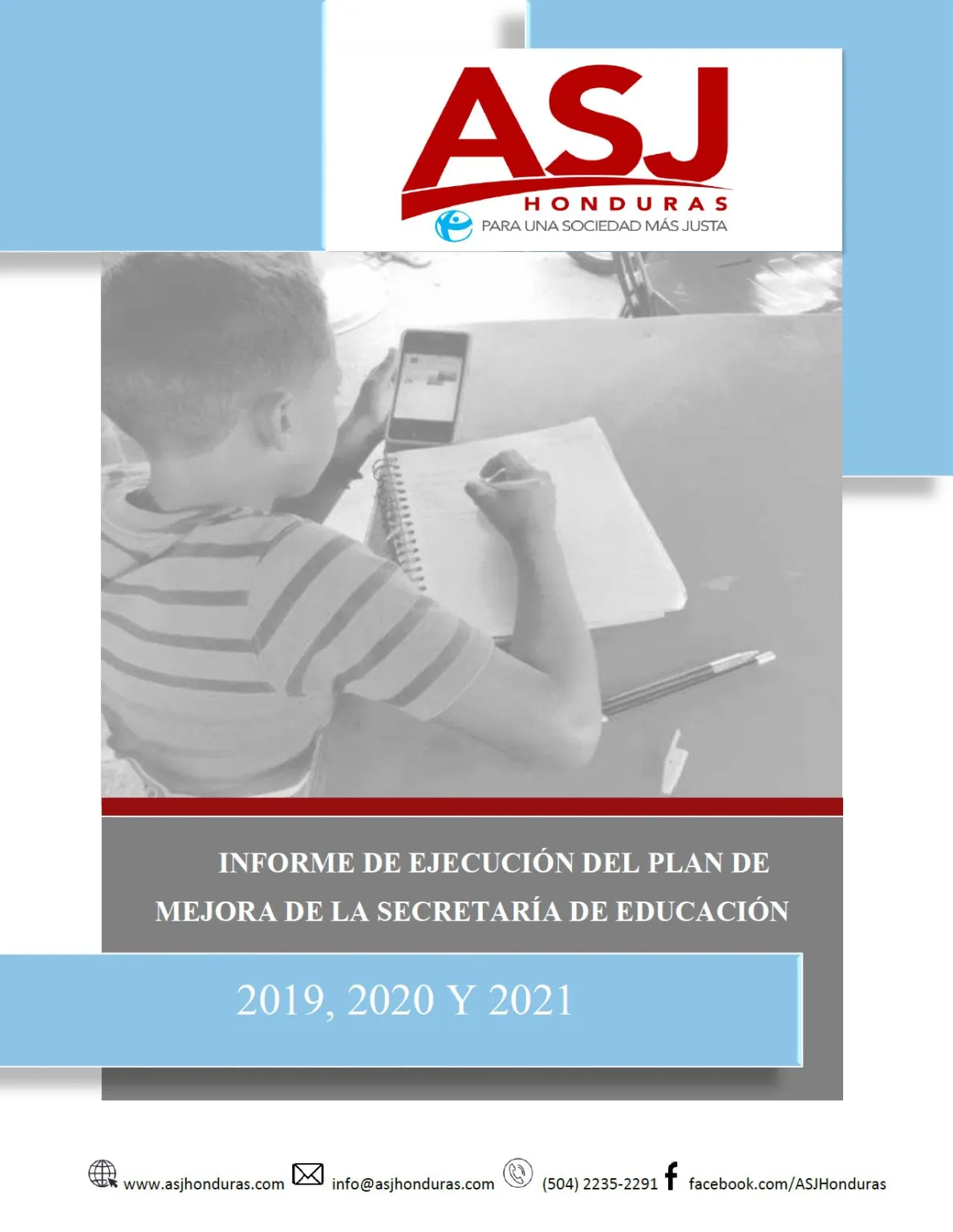 Informe de ejecución del Plan de Mejora de la Secretaría de Educación 2019, 2020 y 2021