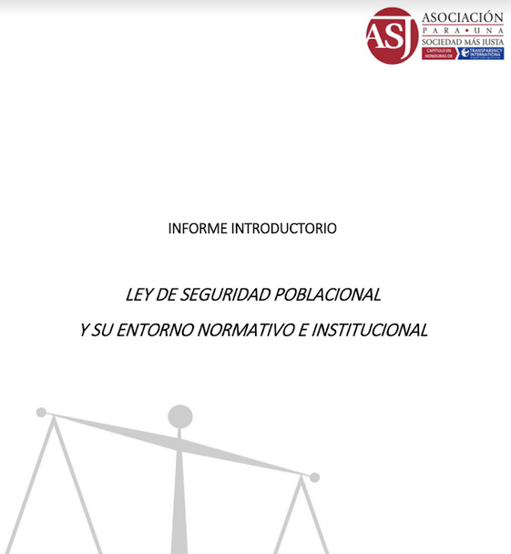 Informe Introductorio: Ley de Seguridad Poblacional y su entorno normativo e institucional