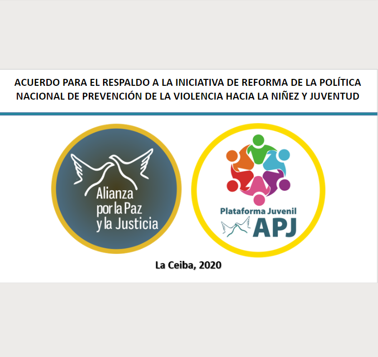 ACUERDO PARA EL RESPALDO A LA INICIATIVA DE REFORMA DE LA POLÍTICA NACIONAL DE PREVENCIÓN DE LA VIOLENCIA HACIA LA NIÑEZ Y JUVENTUD