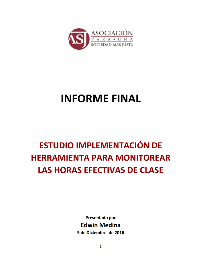 Informe Final: Estudio Implementación de Herramienta para Monitorear las Horas Efectivas de Clase