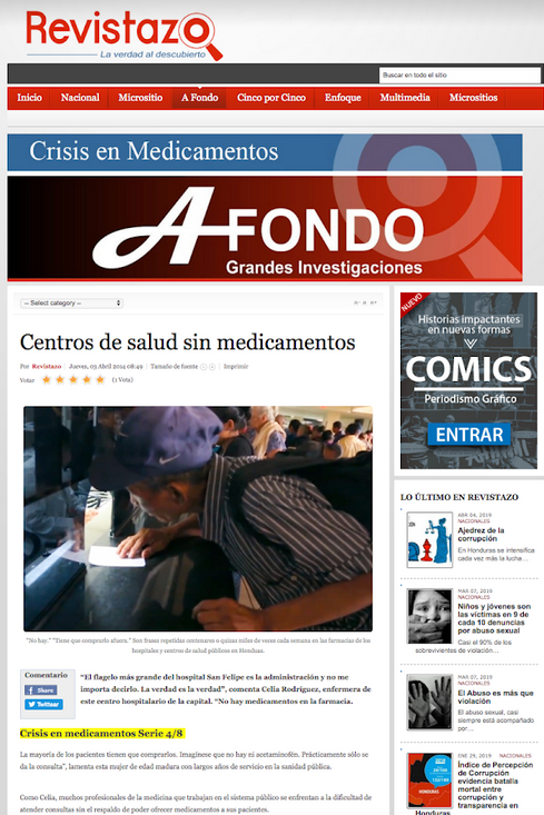 Centros de salud sin medicamentos — Crisis en medicamentos Serie 4/8