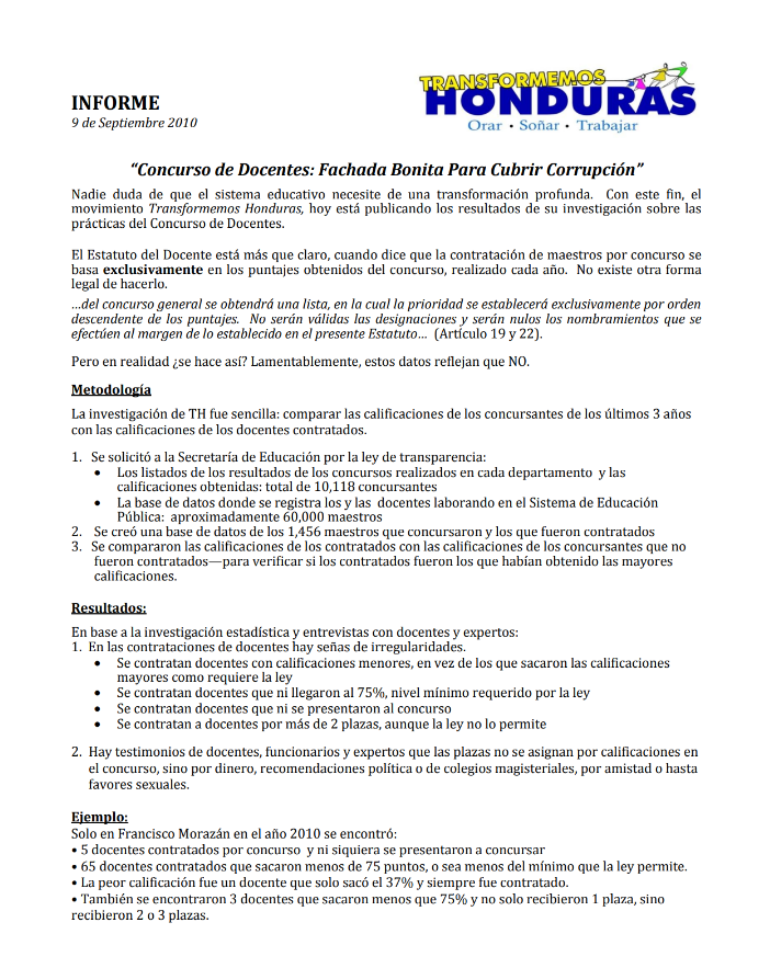 Concurso de Docentes: Fachada Bonita Para Cubrir Corrupción”