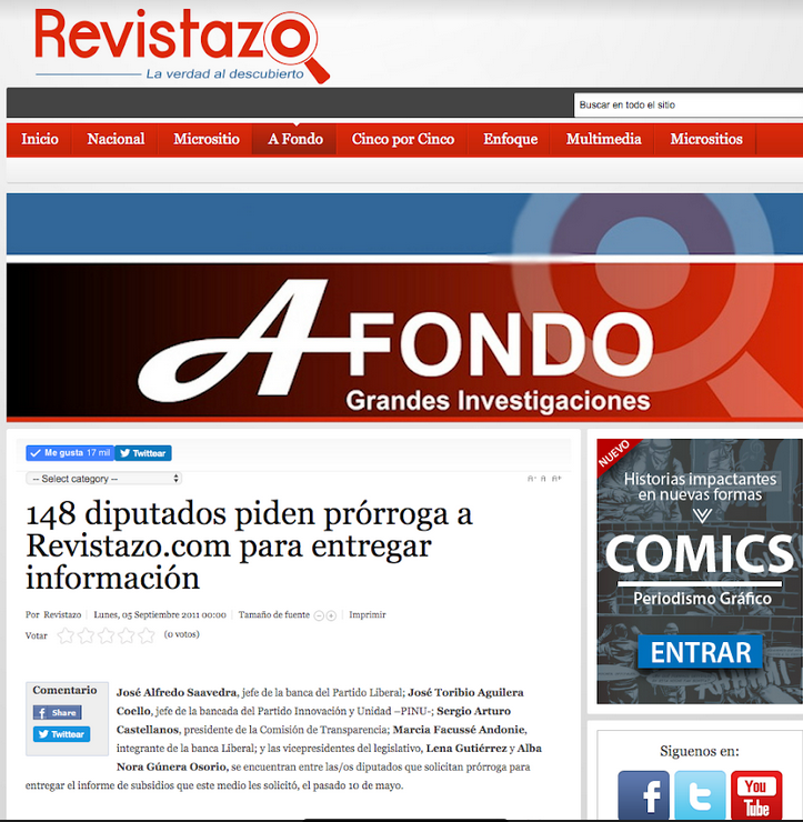 148 diputados piden prórroga a Revistazo.com para entregar información