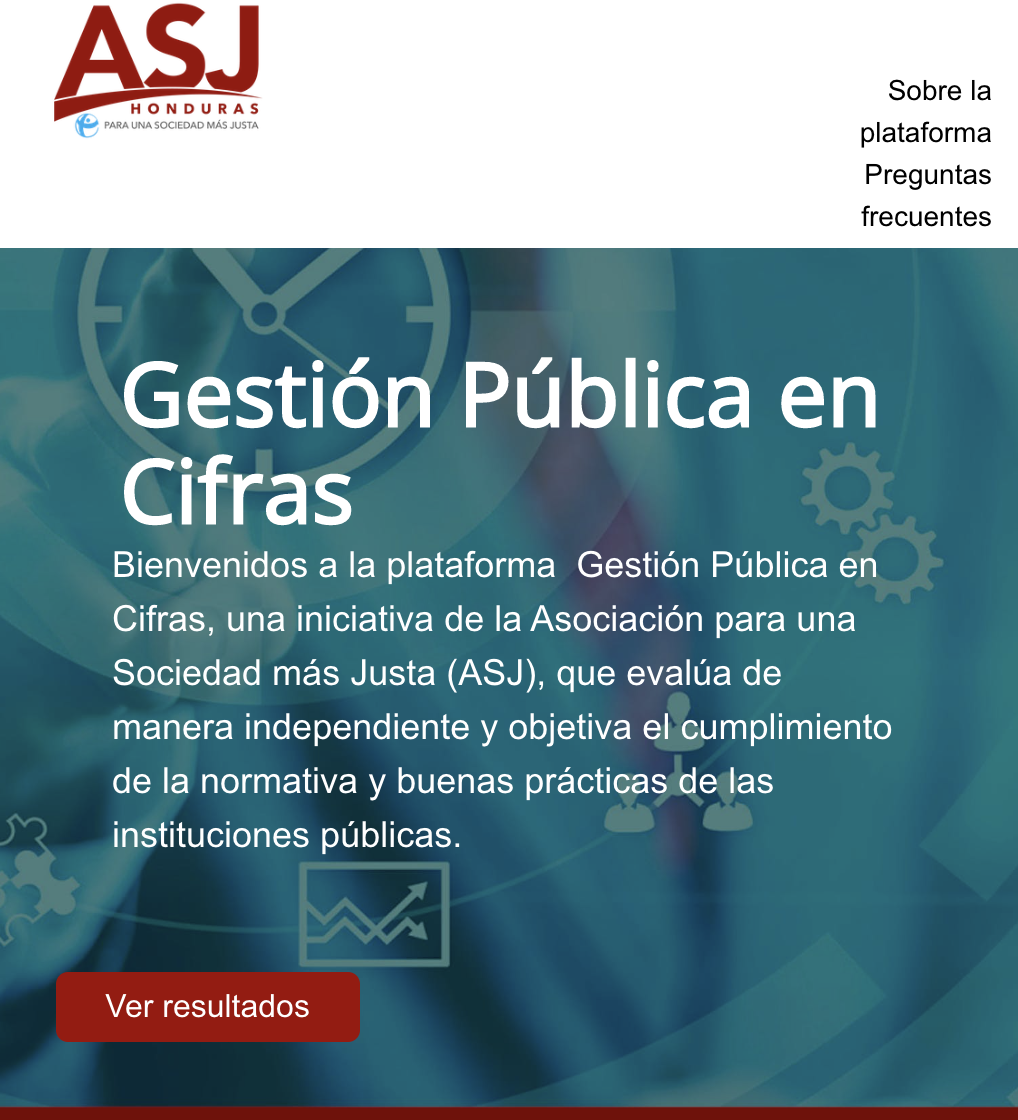 Plataforma web: Gestión Pública en Cifras