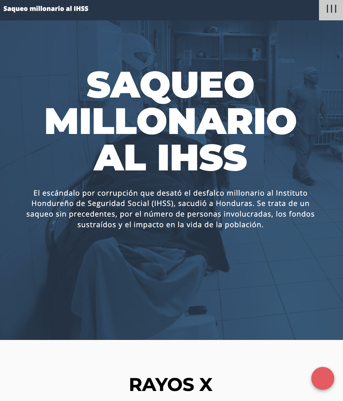 Micrositio: Saqueo millonario al IHSS