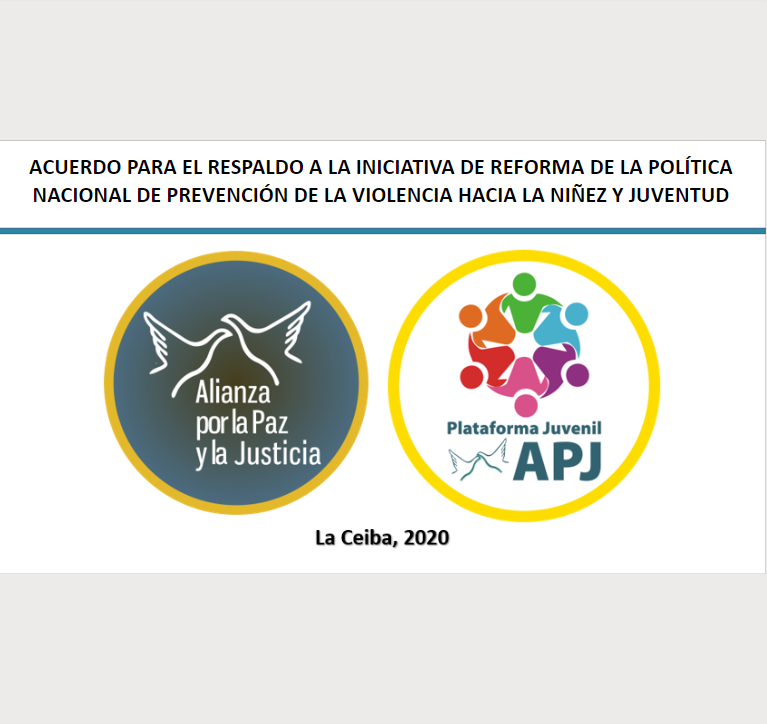 Acuerdo para el Respaldo a la Iniciativa de Reforma de la Política Nacional de Prevención de la Violencia hacia la Niñez y Juventud