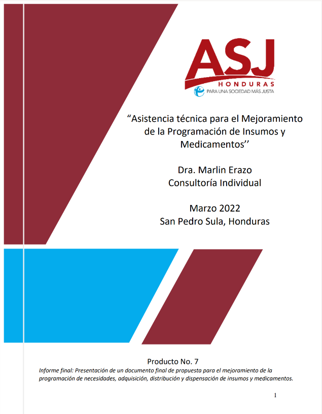 «Asistencia técnica para el Mejoramiento de la Programación de Insumos y Medicamentos’’ – 7